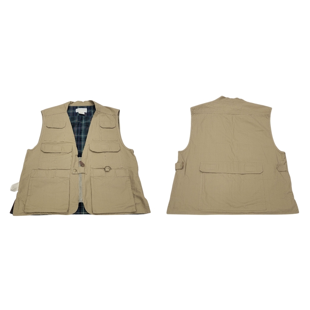 Vintage Gardeners Eden Utility Field Vest Tan Lightweight Safari Camping…